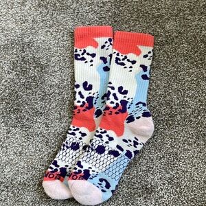 Bombas socks, Multi Color Cheeta Print, Size Medium